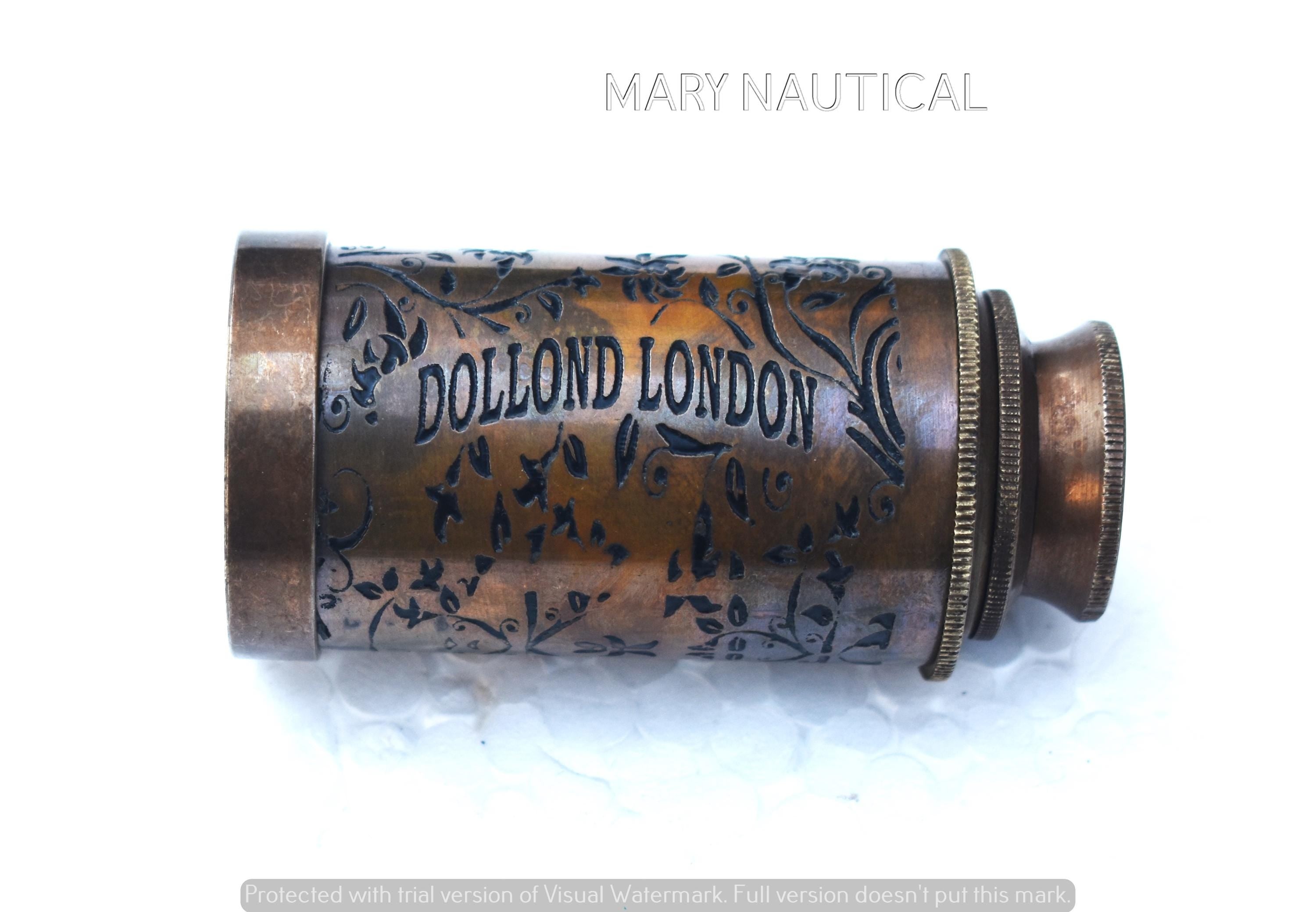 Vintage Dollond London Brass Telescope – Antique Nautical Spyglass with Leather Case image 8