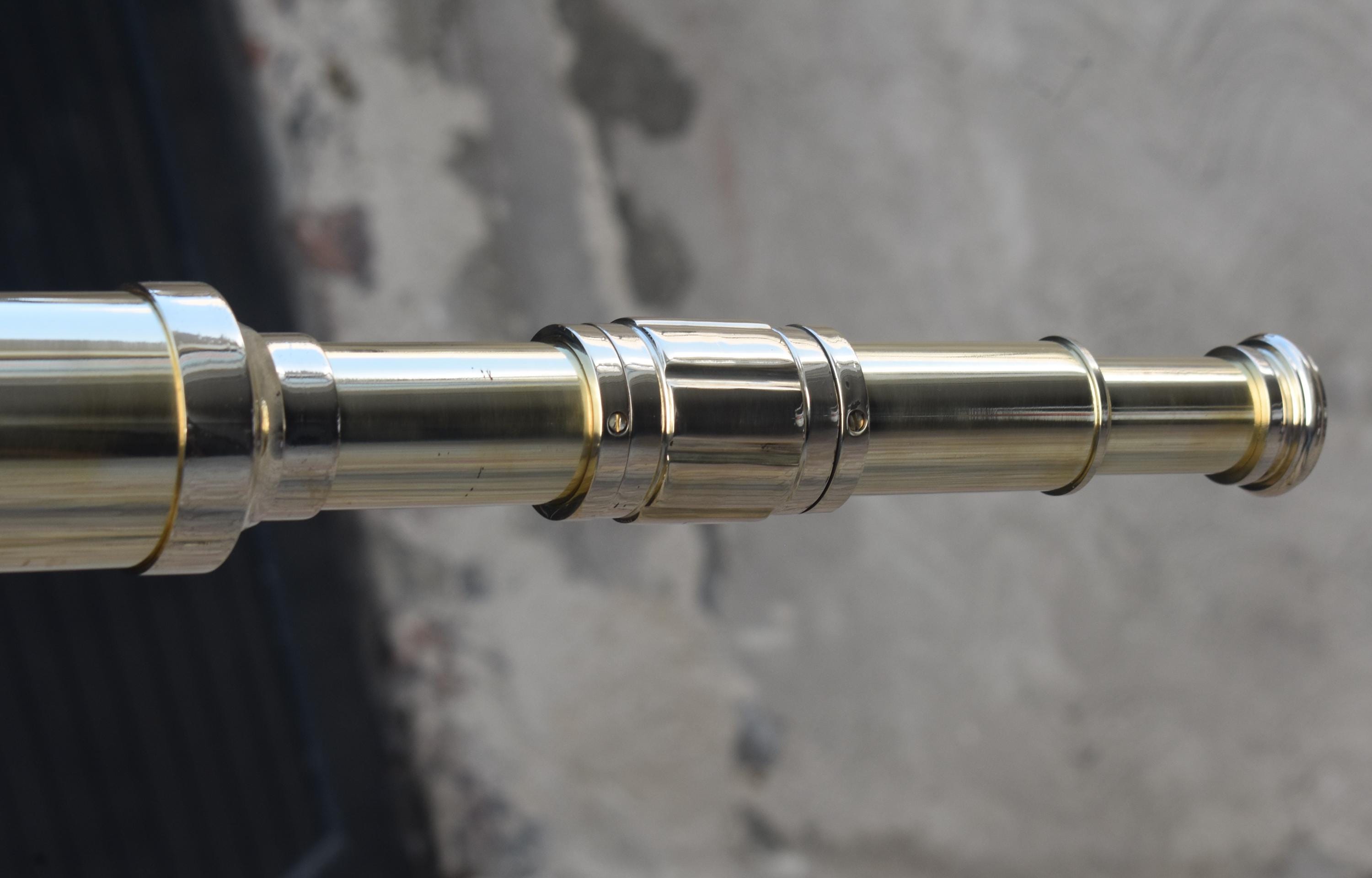 Antique Brass Telescope Tripod Stand Nautical Home Decor, Vintage Maritime Telescope Base Gift Collectors