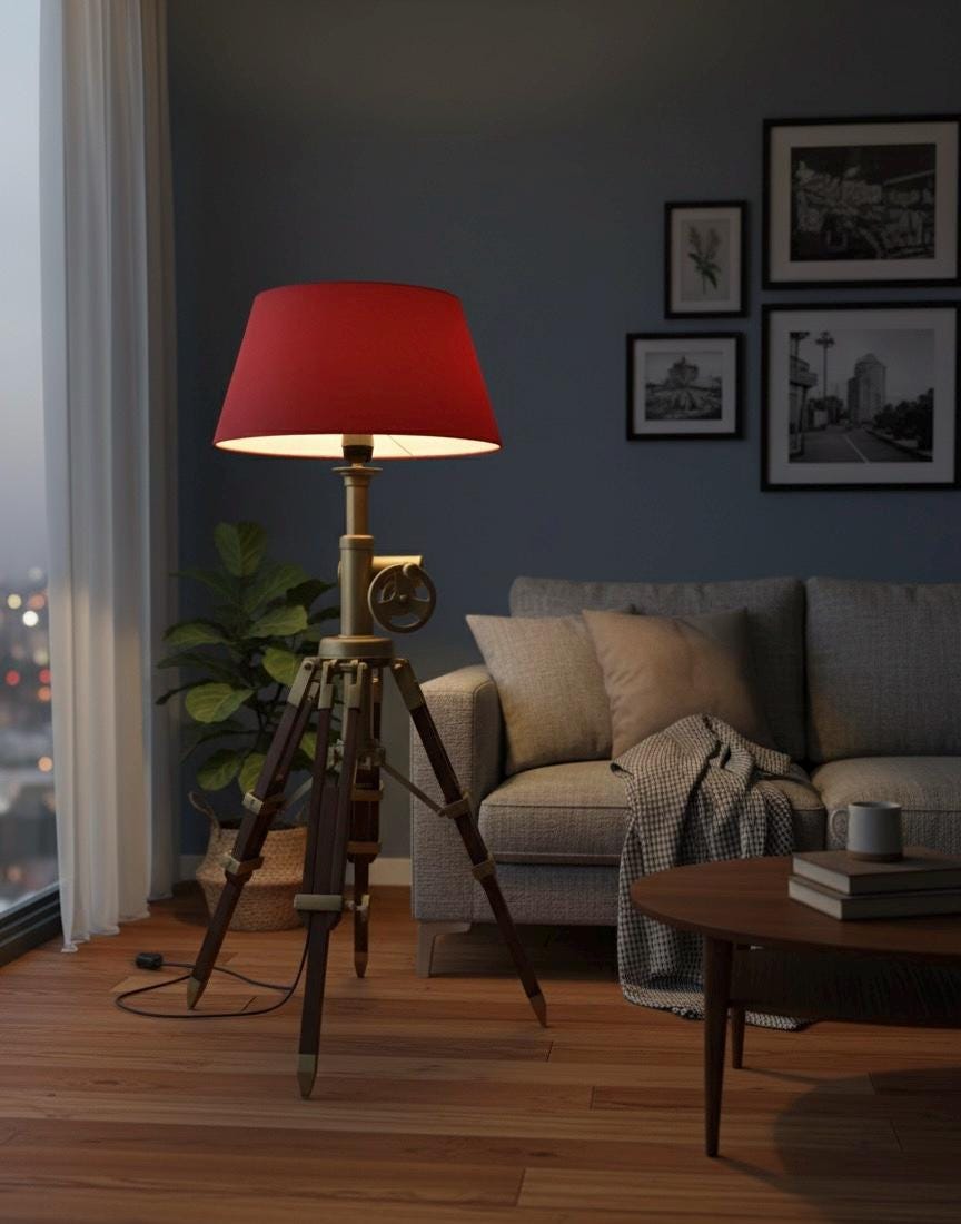 Handcrafted Royal Tripod Table Lamp | Marine Industrial Decor-Adjustable Designer Lamp with Shade-Living Room Bedroom” image 18