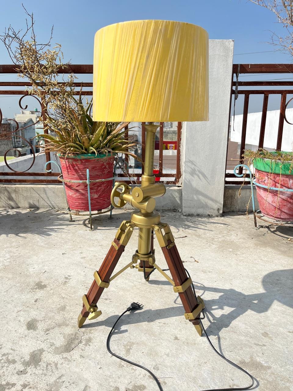 Handcrafted Royal Tripod Table Lamp | Marine Industrial Decor-Adjustable Designer Lamp with Shade-Living Room Bedroom” image 16