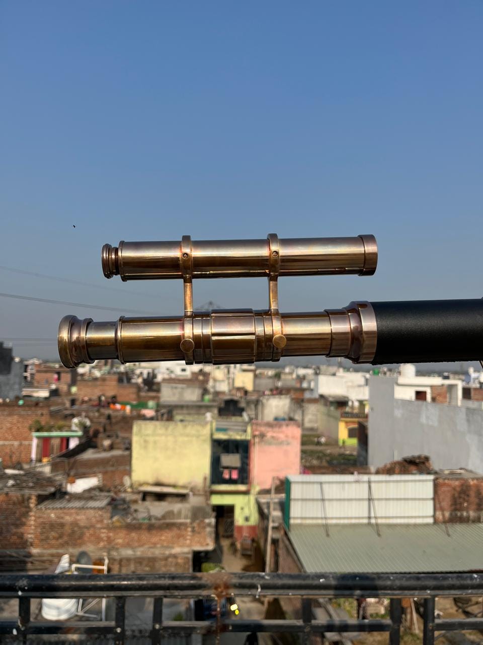 Antique Style Brass Floor Telescope 39" Nautical Décor on Wooden Tripod Handmade-Gift-for-Office & Home-Antique-Luxury-Gift image 7