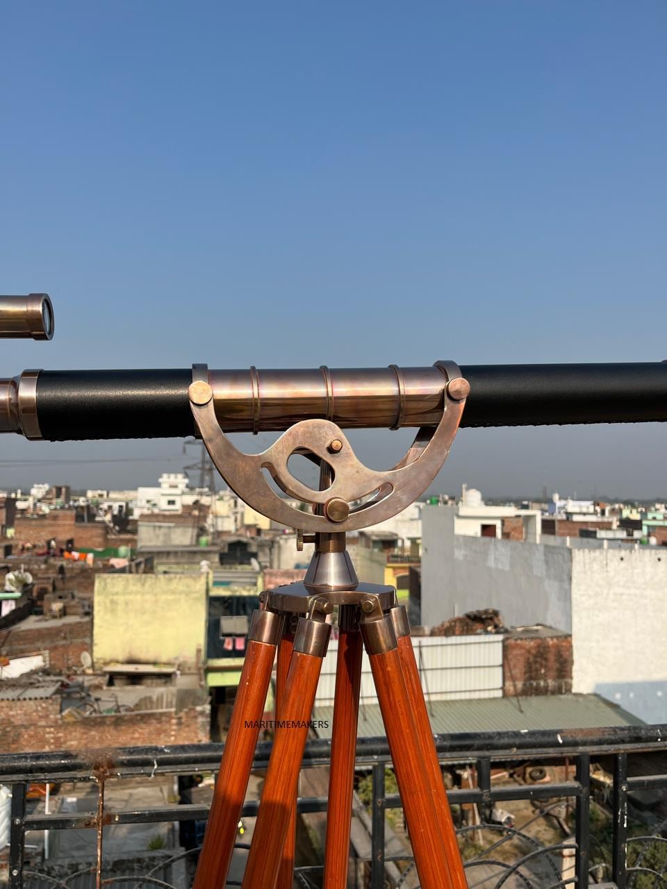 Antique Style Brass Floor Telescope 39" Nautical Décor on Wooden Tripod Handmade-Gift-for-Office & Home-Antique-Luxury-Gift image 10